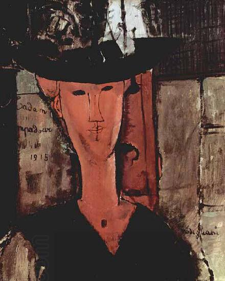 Amedeo Modigliani Dame mit Hut oil painting picture